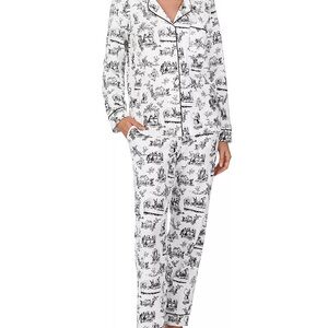 Black and White Toile Pajama Set